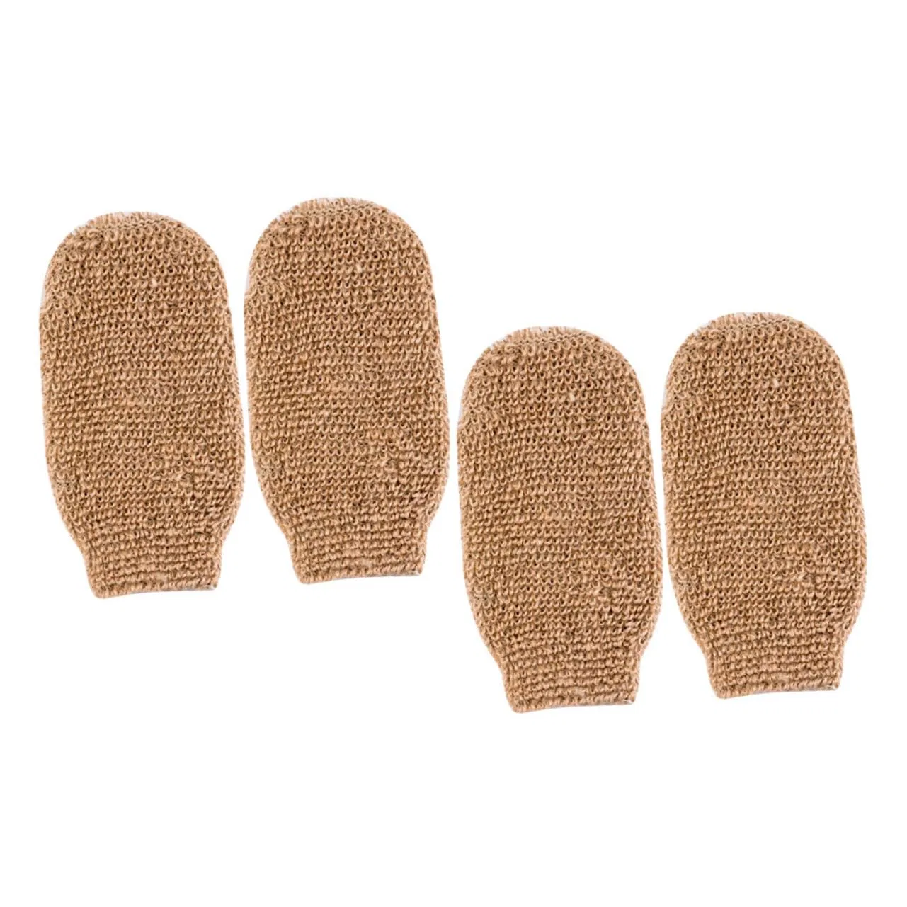 Эксфолирующие перчатки для тела, 4 шт, Jute, Gogogmee, 22x12x1 см