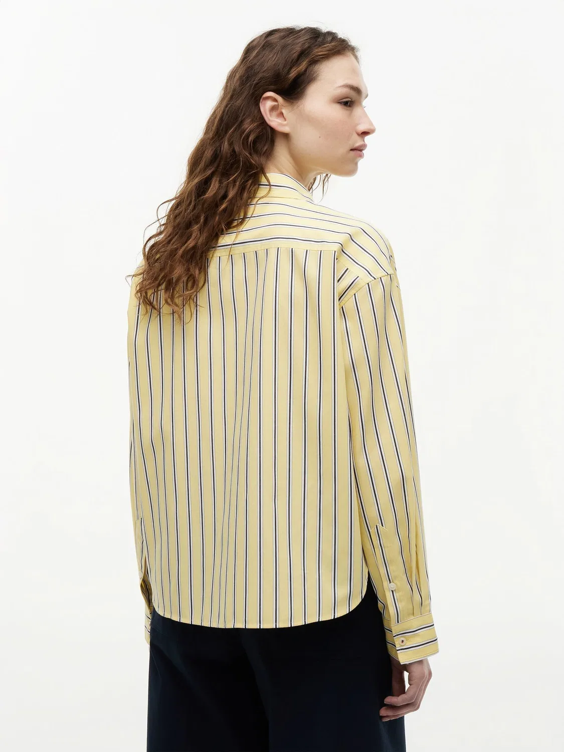 Рубашка свободного кроя Tommy Hilfiger, желтая — фото 2