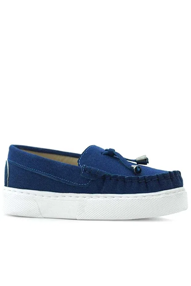Детские мокасины для девочек из замши Ortopedikal, Saks Blue