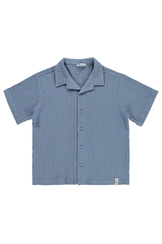 Детская рубашка для мальчиков с коротким рукавом Civil Boys, Open Indigo
