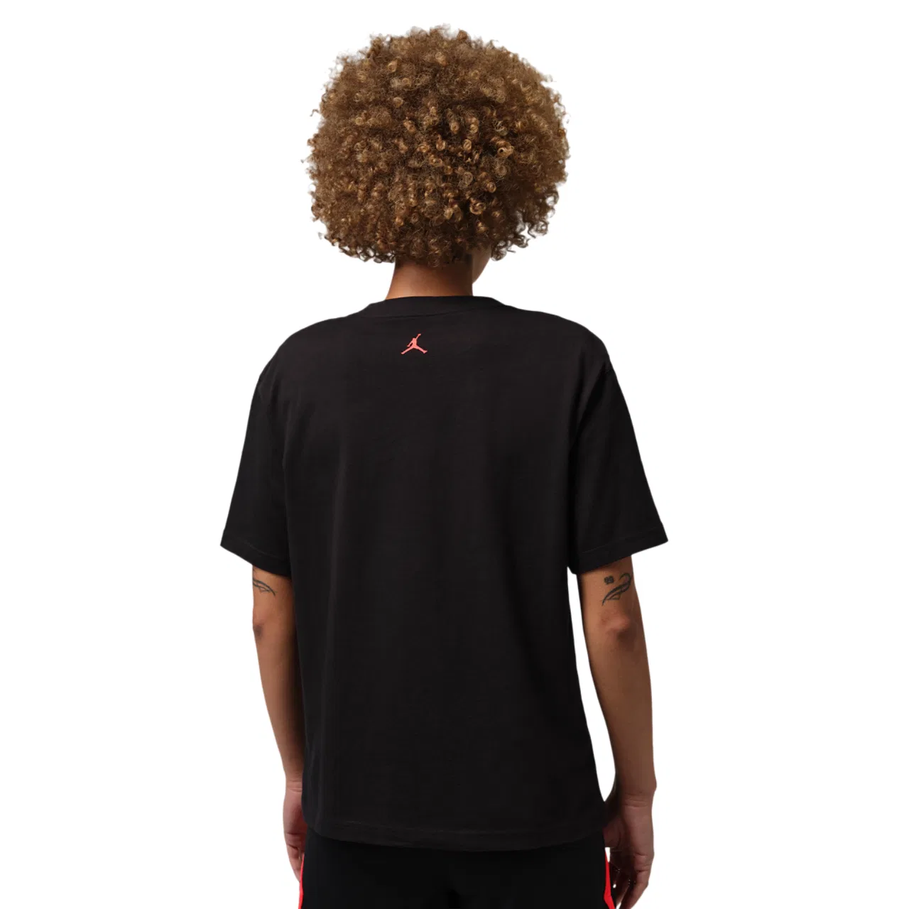 Футболка женская Jordan SPT DF SS GFX TEE HTG, цвет Black/Infrared — фото 2