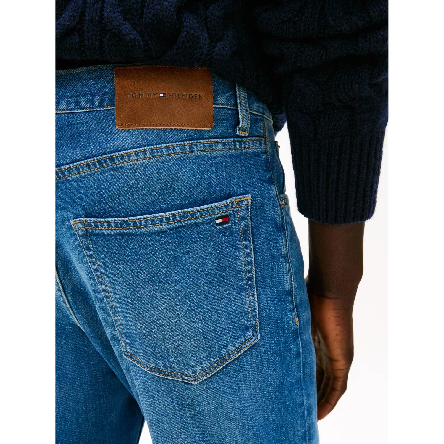 Мужские прямые джинсы с slim fit Tommy Hilfiger, Blue — фото 2