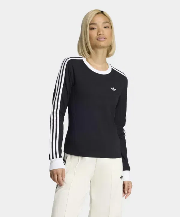 Футболка с длинным рукавом Adidas, черный, белый