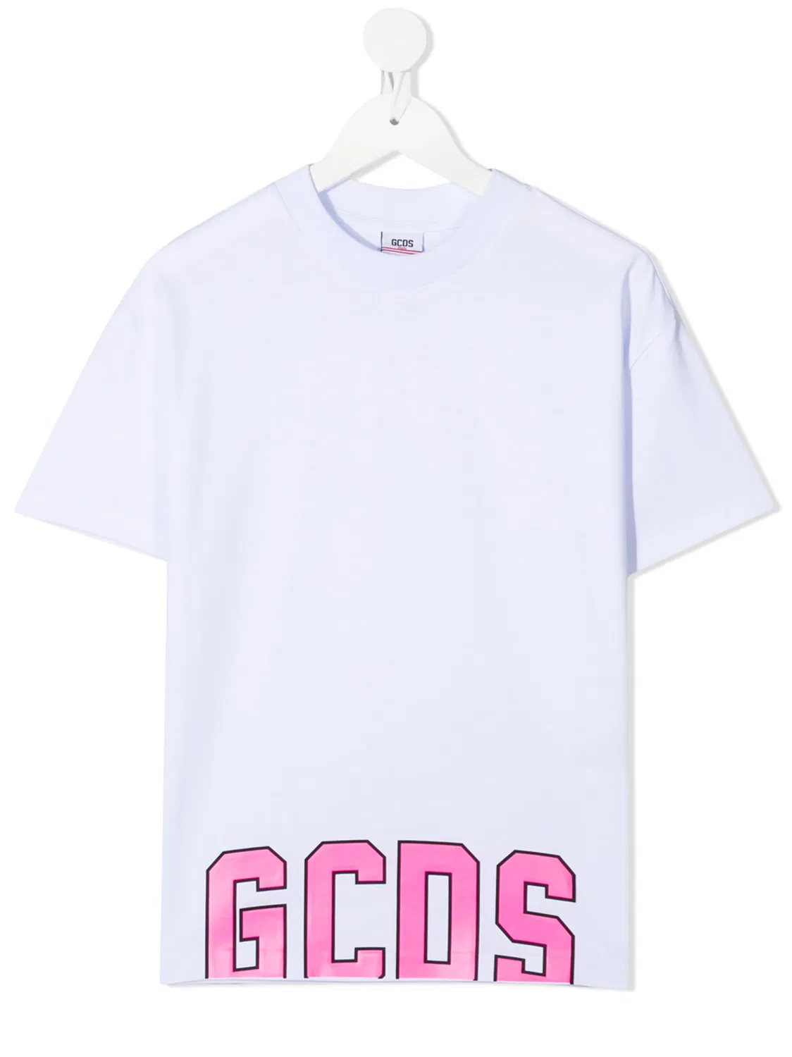 GCDS Белая футболка с логотипом