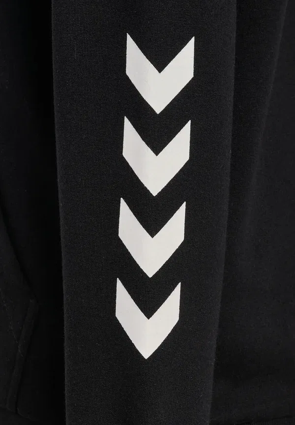 Толстовка с логотипом Hmljr reg, унисекс - худи Hummel, черный — фото 3