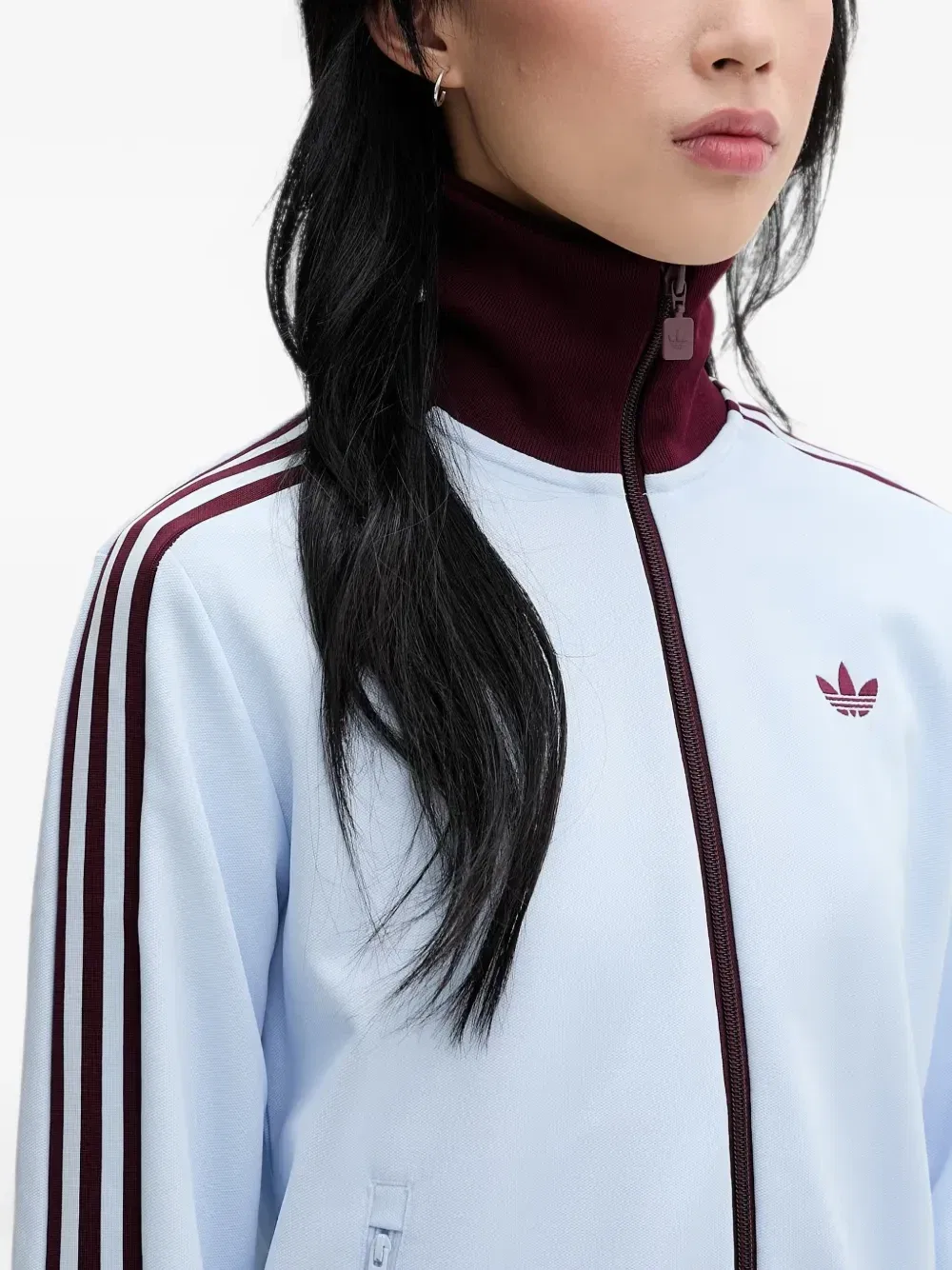 Трек-куртка с боковыми полосками Adidas, синий — фото 4