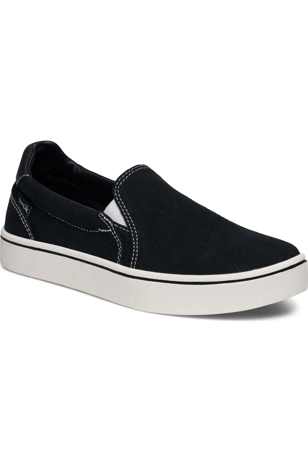 Детские кроссовки slip-on с ортопедической стелькой Hava Sanuk, черный