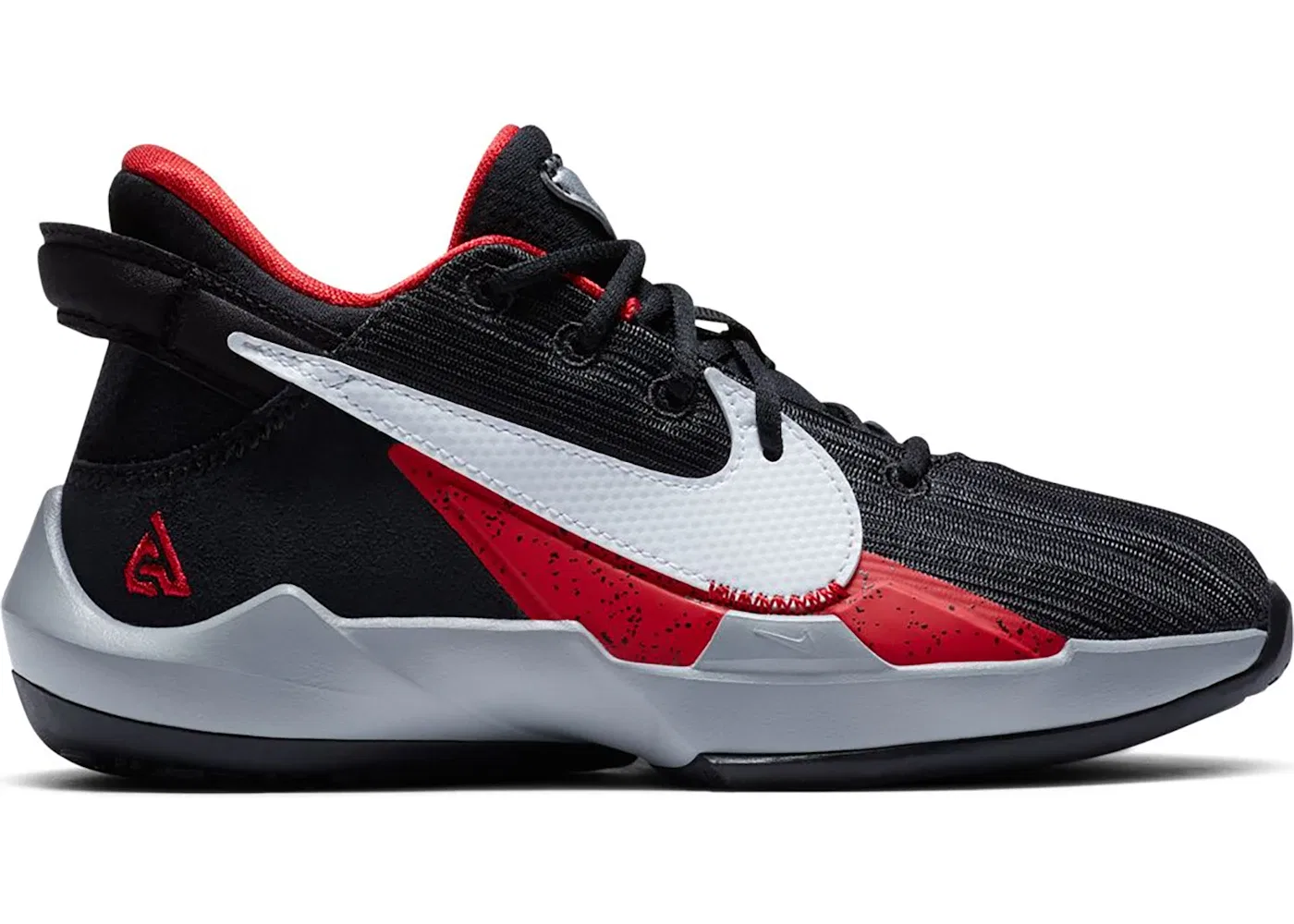 Детские кроссовки для баскетбола Nike Zoom Freak 2 Bred, Black/White-University Red