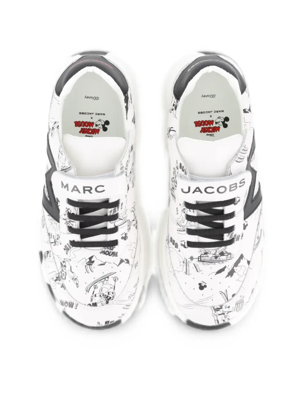 Кеды на липучках с принтом Marc Jacobs Kids, белый — фото 3