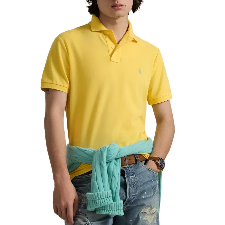 Поло с рифленой текстурой Polo Ralph Lauren, Yellow — фото 3