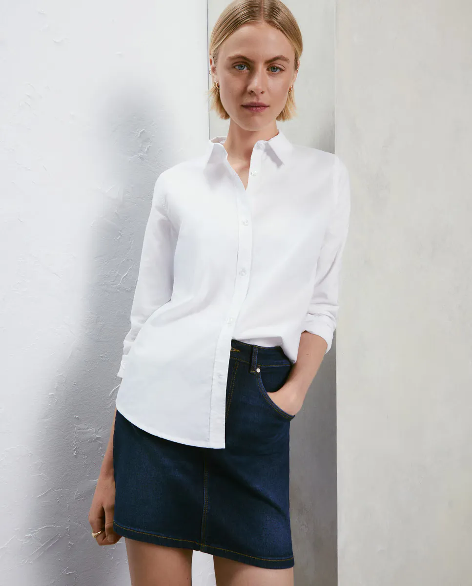 

Женская базовая рубашка-оксфорд Easy Wear, цвет Blanco Roto