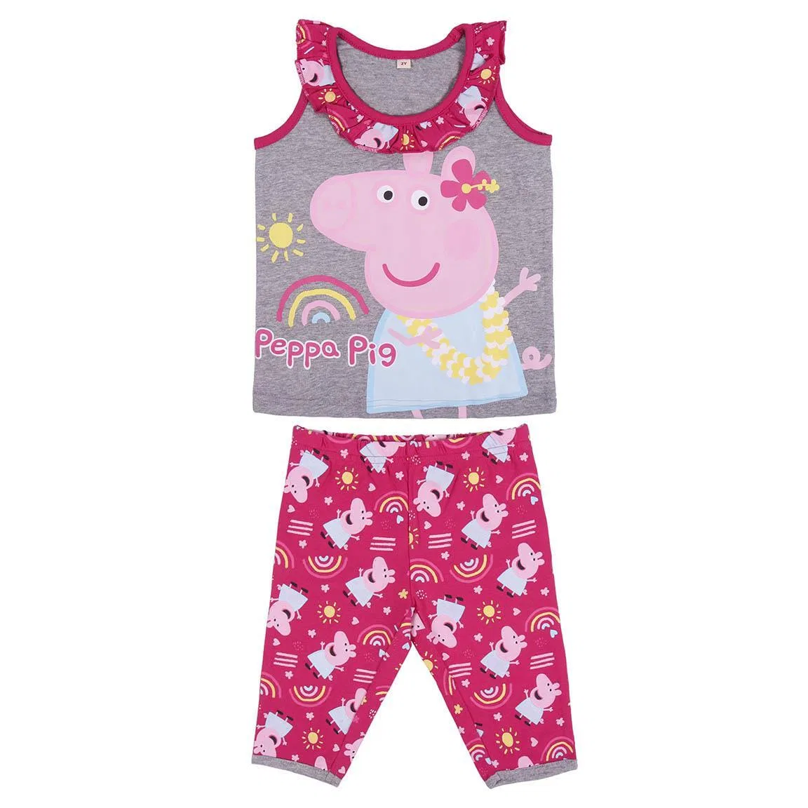 Детский комплект из футболки и шорт с принтом Peppa Pig, Цвет Bunt