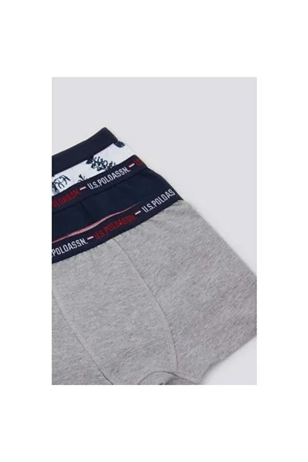 Детский комплект боксеров для мальчиков с принтом U.S. Polo Assn., White — фото 3