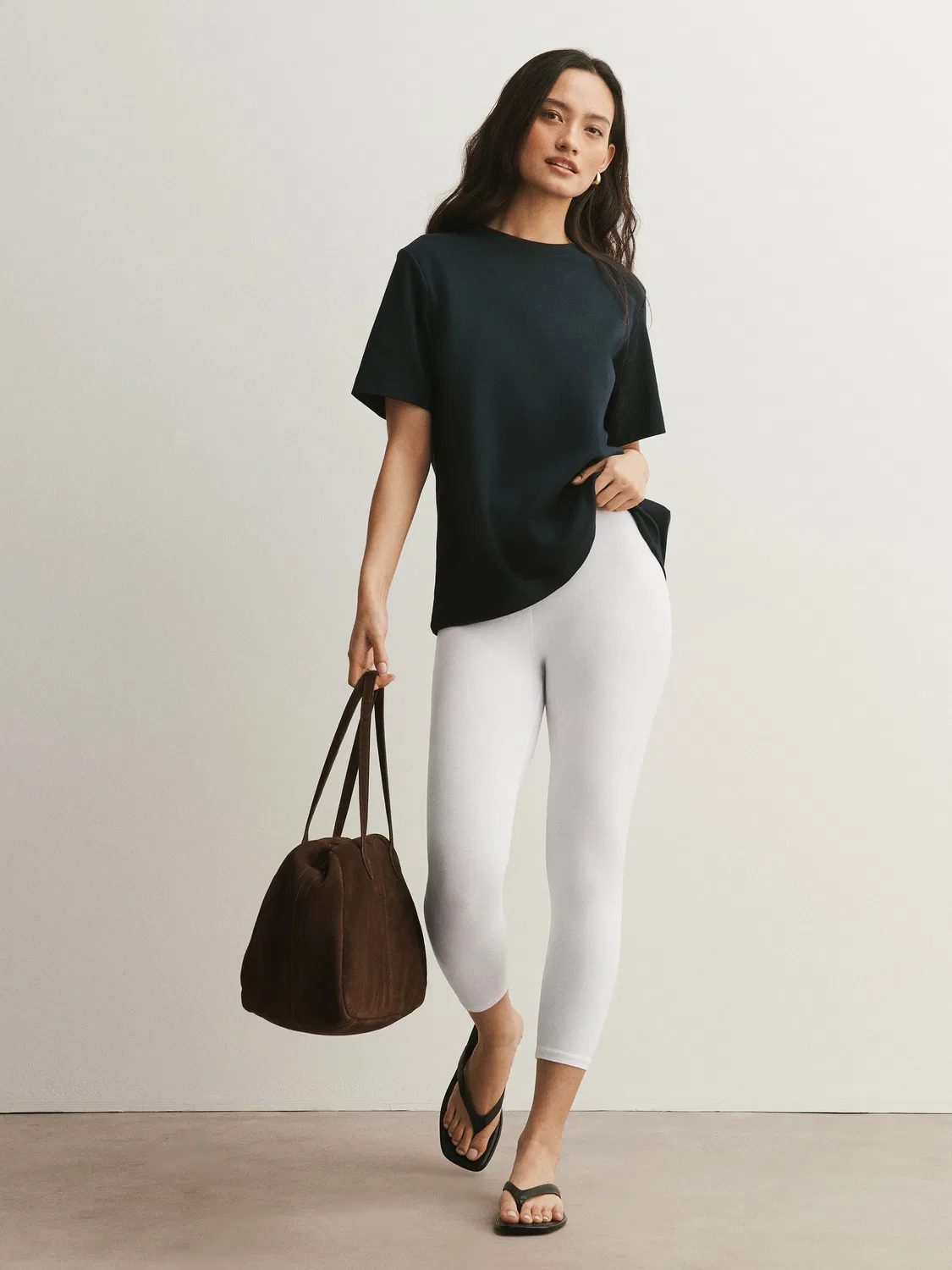 Леггинсы укороченные White Cropped Leggings Next, белый