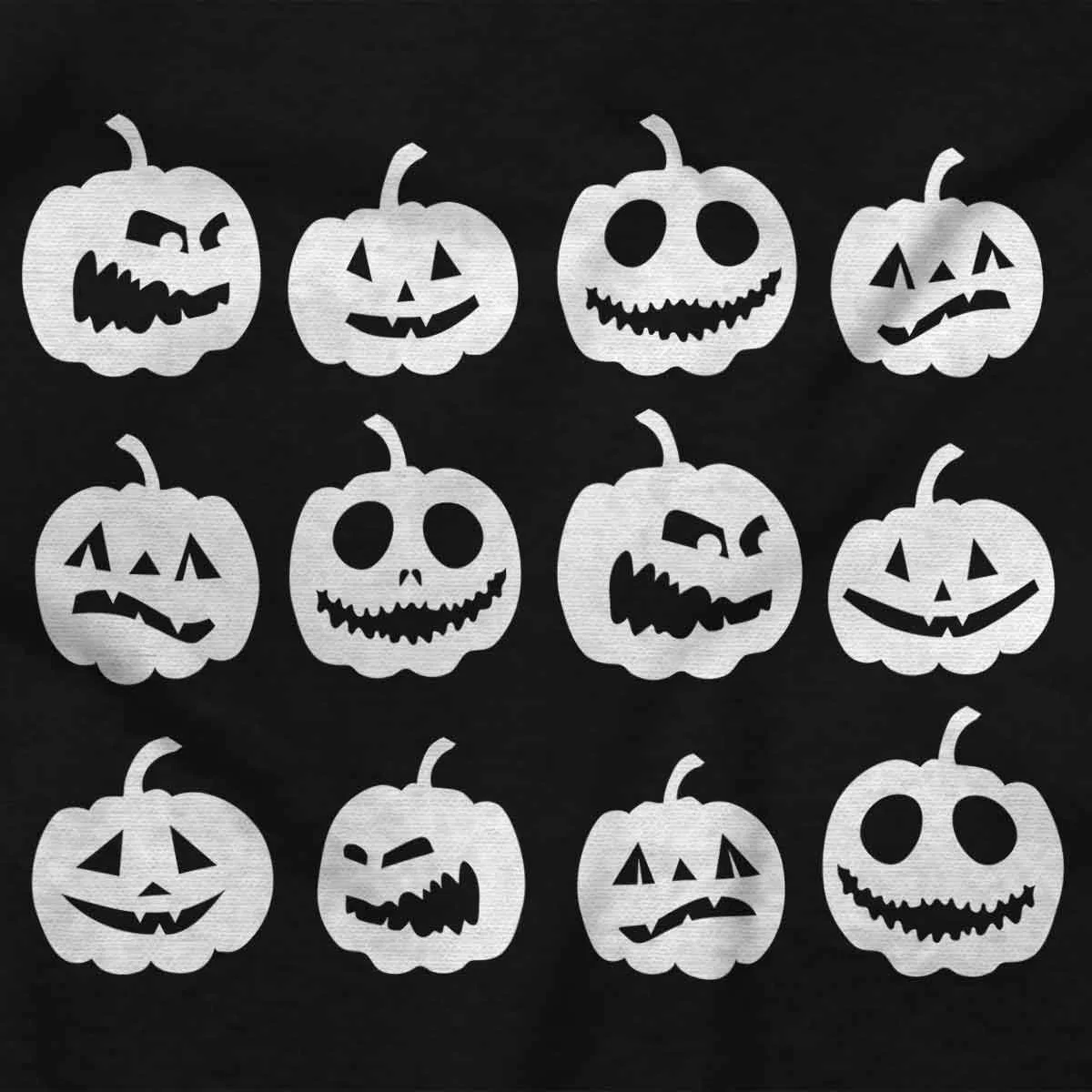 Детское боди с коротким рукавом Funny Halloween Jack O Lanterns Brisco Brands, Black — фото 2