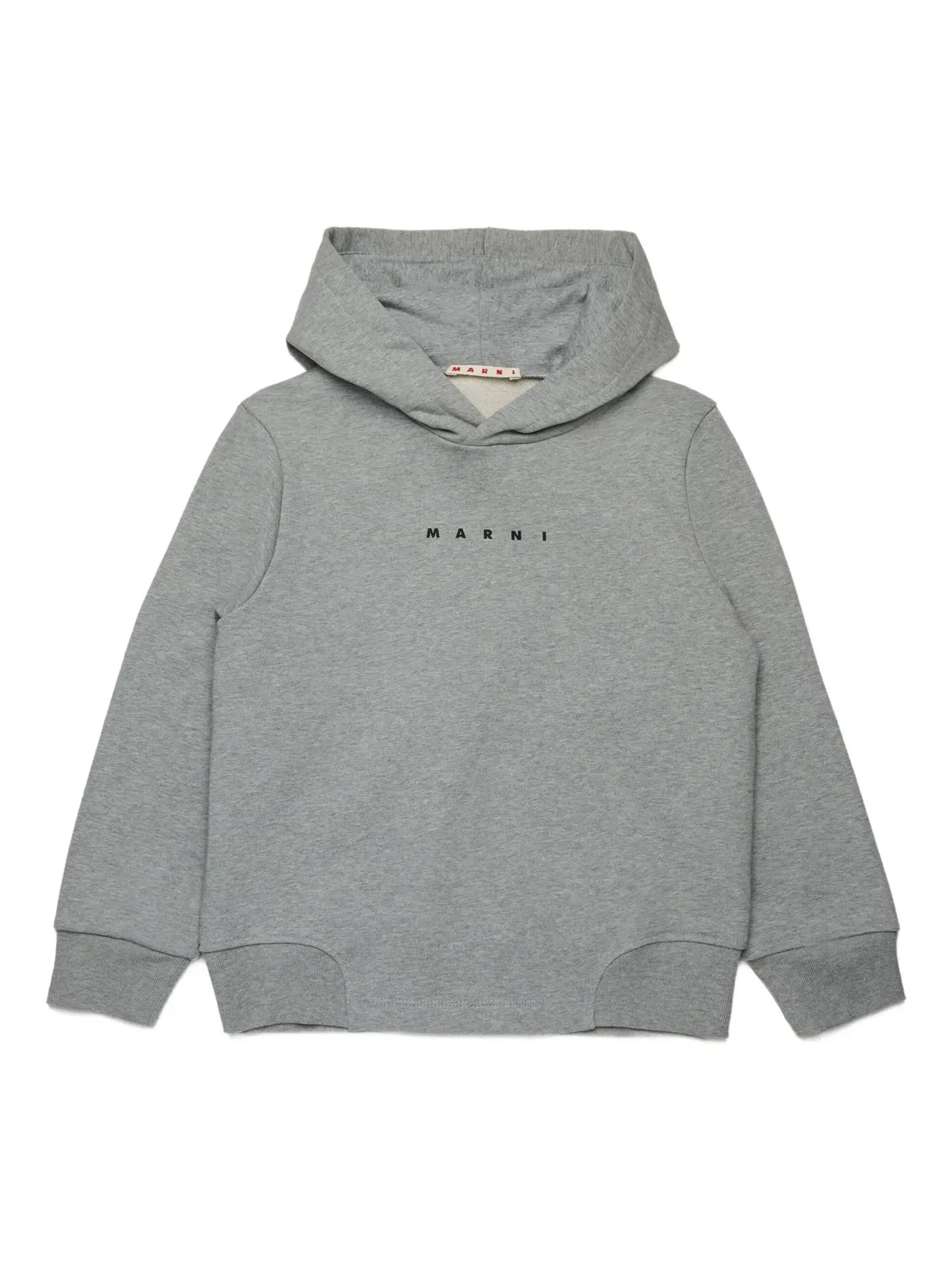 Худи из хлопка от Marni, пепельный серый