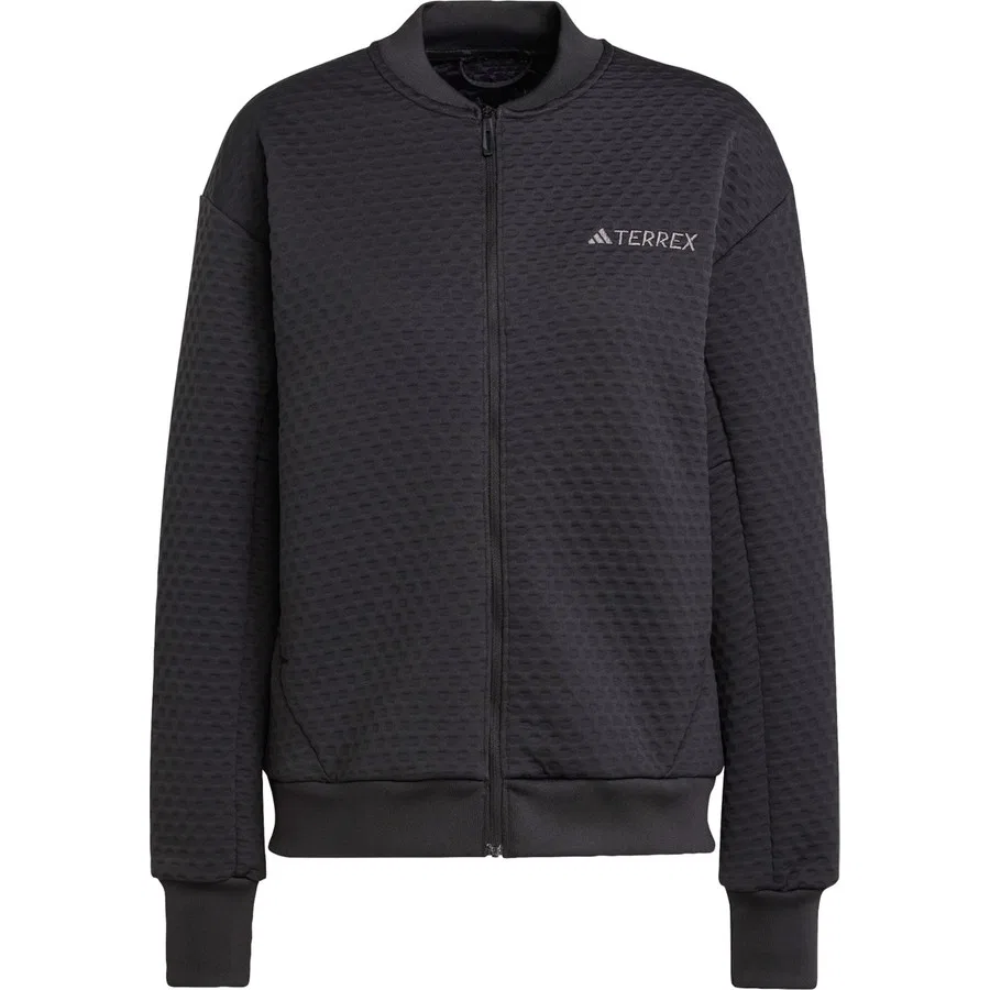 Женский свитшот с флисовой подкладкой и молнией Terrex Xploric adidas, Черный — фото 3
