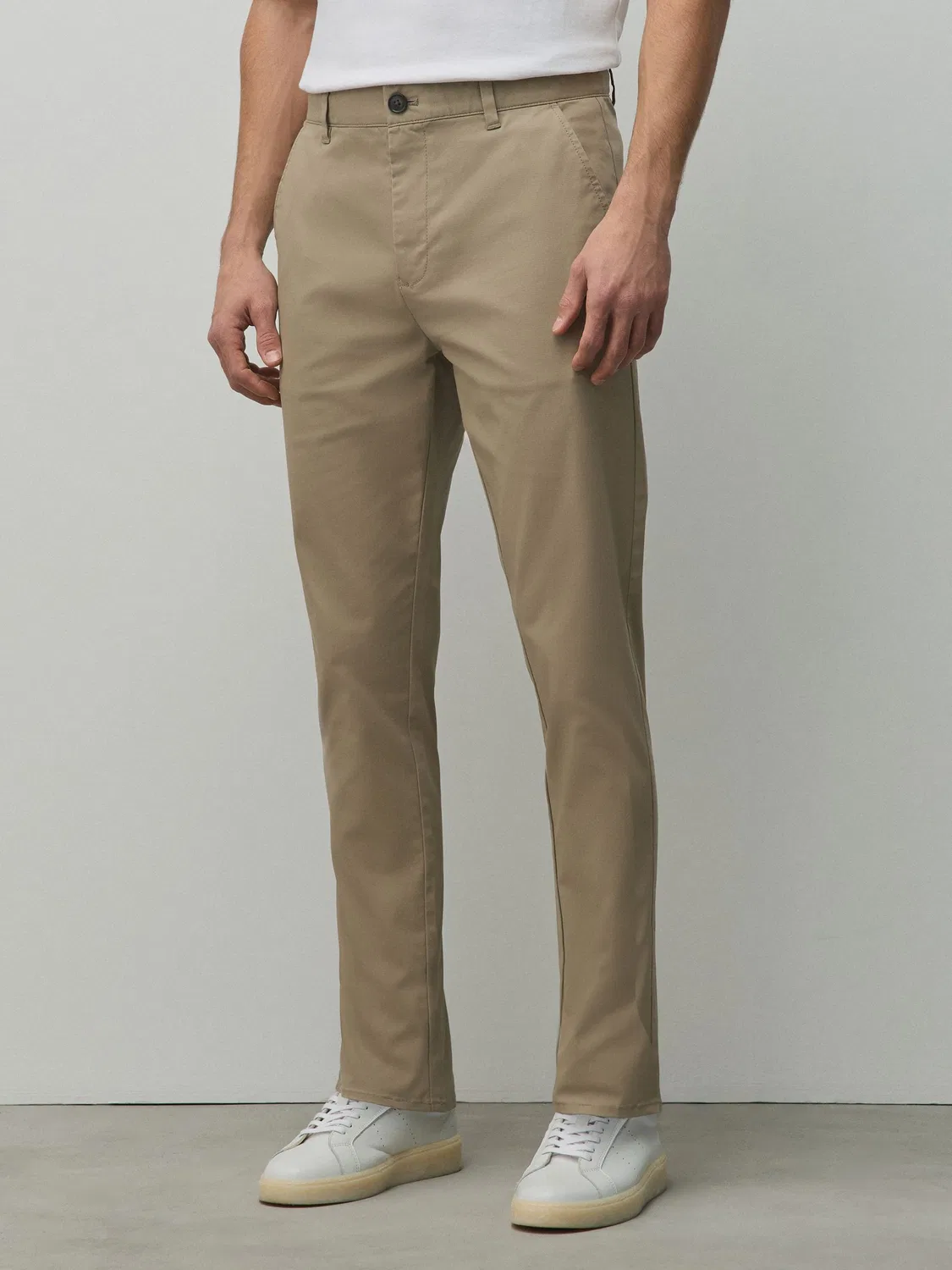 Next Брюки-чиносы Stone Skinny Fit из хлопка и стрейча