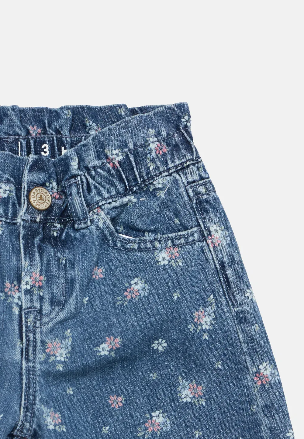 Джинсы свободного кроя с цветочным принтом Gap, Medium Wash — фото 4