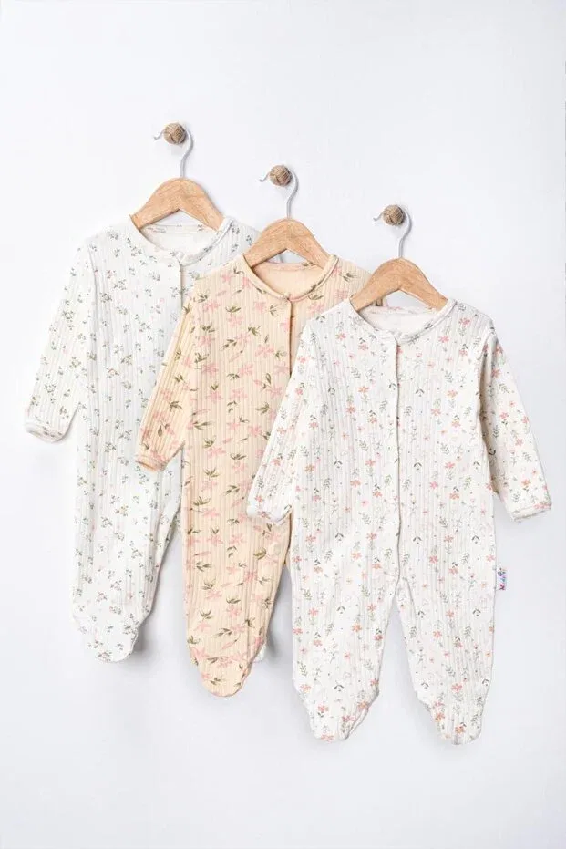 Детский комплект комбинезонов для девочек хлопковый Basics Enia Baby, Multicolor — фото 2