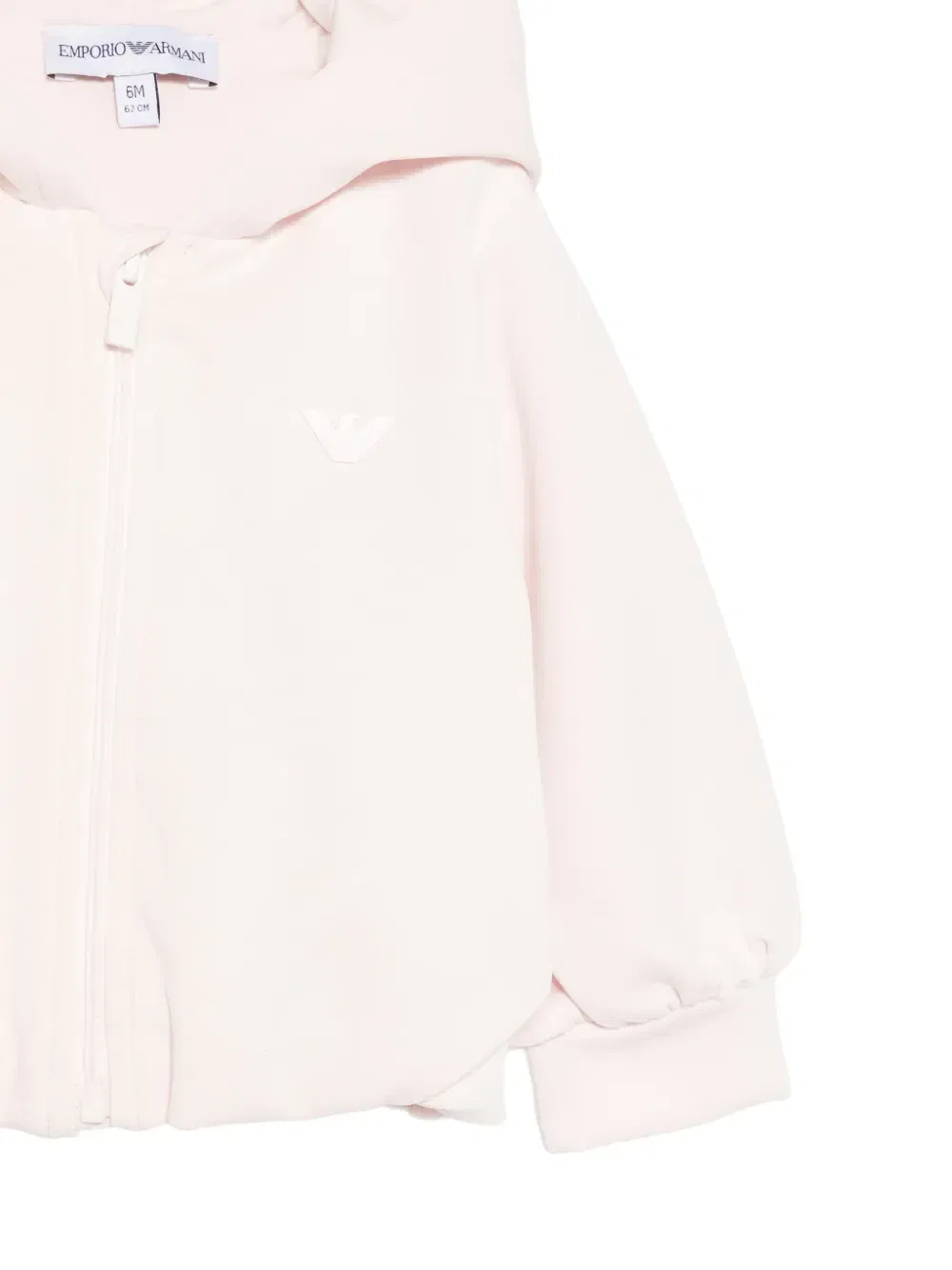 Толстовка на молнии с нашивкой-логотипом Emporio Armani Kids, розовый — фото 3