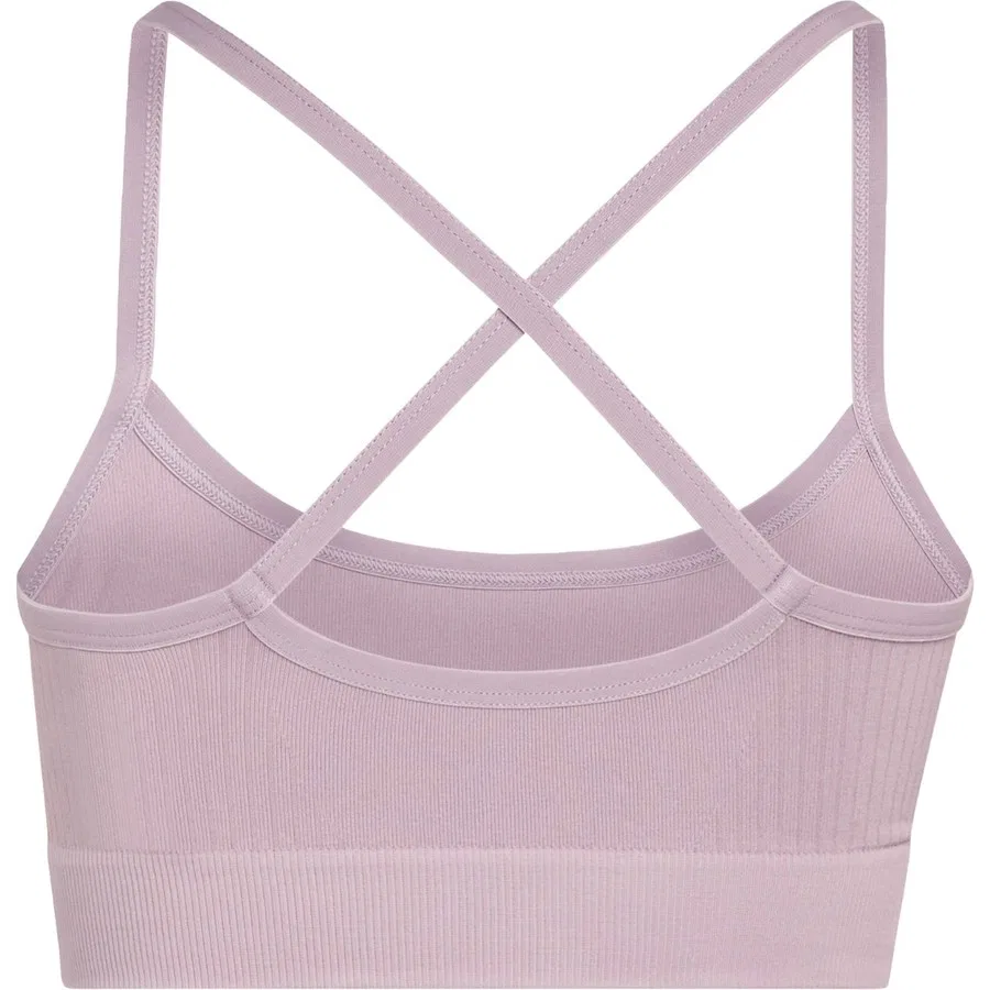 Спортивный бюстгальтер с легкой поддержкой Performance KE5806 Workout Essentials Light-Support Knit Bra adidas, Фиолетовый — фото 4
