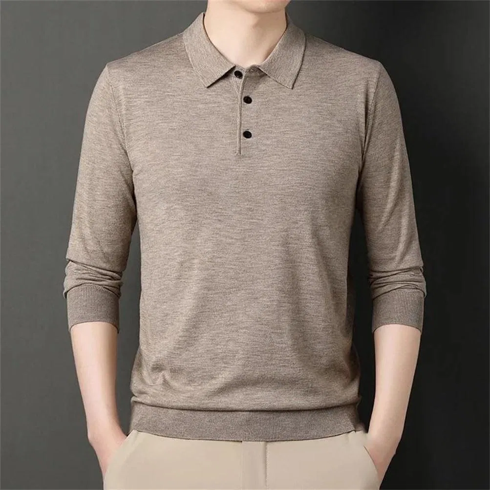 Мужская футболка с длинным рукавом из трикотажа, Solid, Middlegray — фото 2