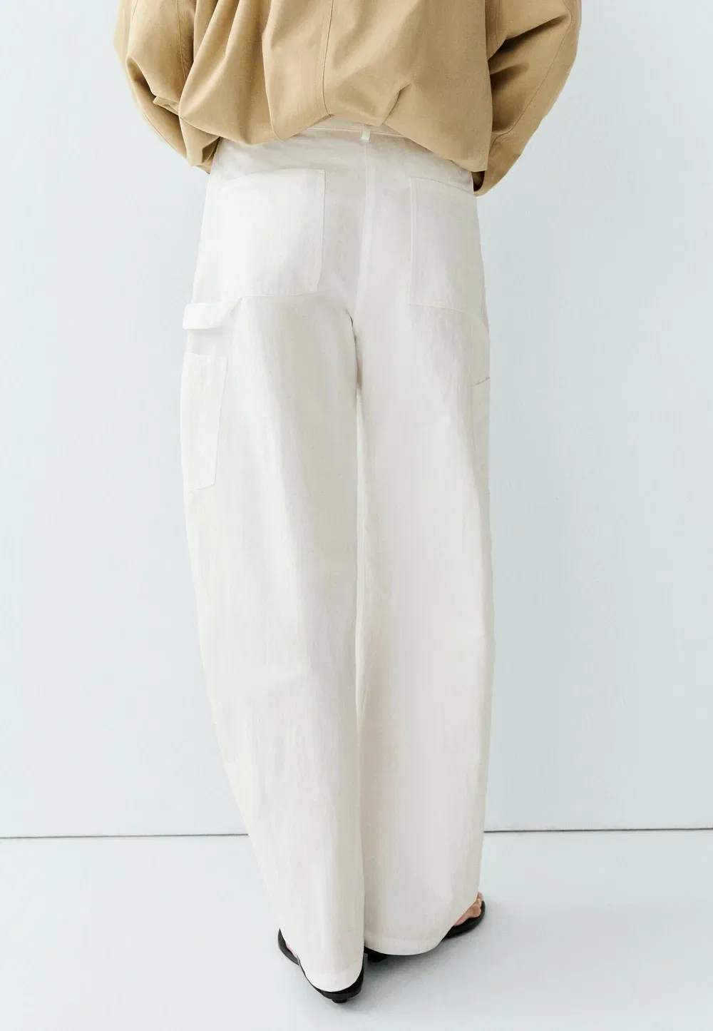 Брюки-Карго Massimo Dutti, White — фото 3