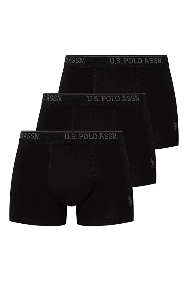 Мужские хлопковые боксеры 3-шт U.S. Polo Assn., Black