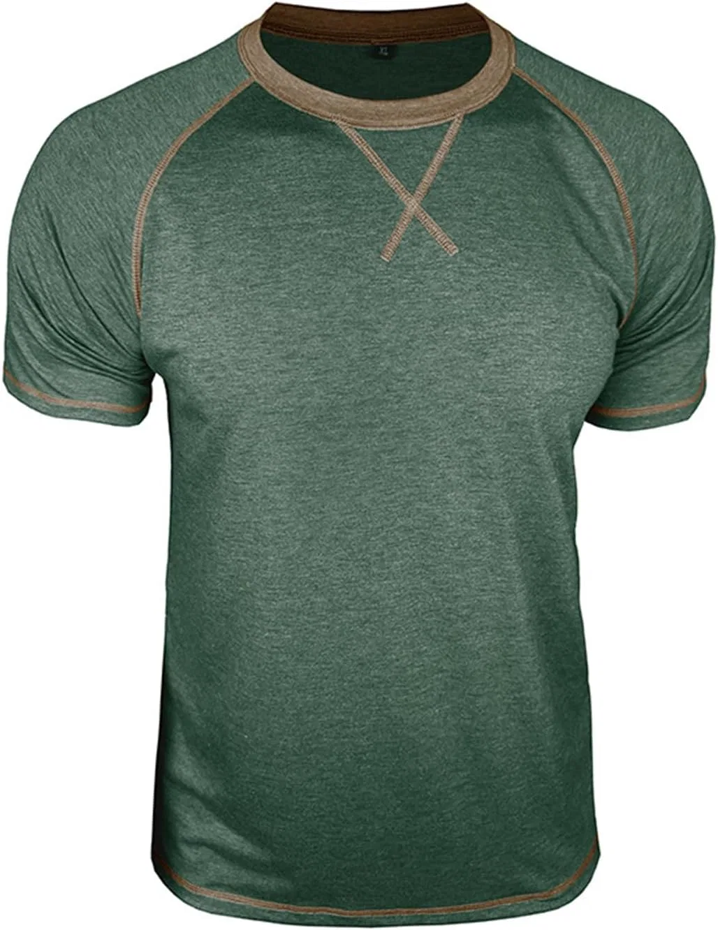 Мужская футболка с цветовым блоком, Lightweight, Green