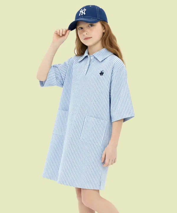 Платье с эффектом сейшер, для девочек, Beverly Hills Polo Club Kids, небесно-голубой