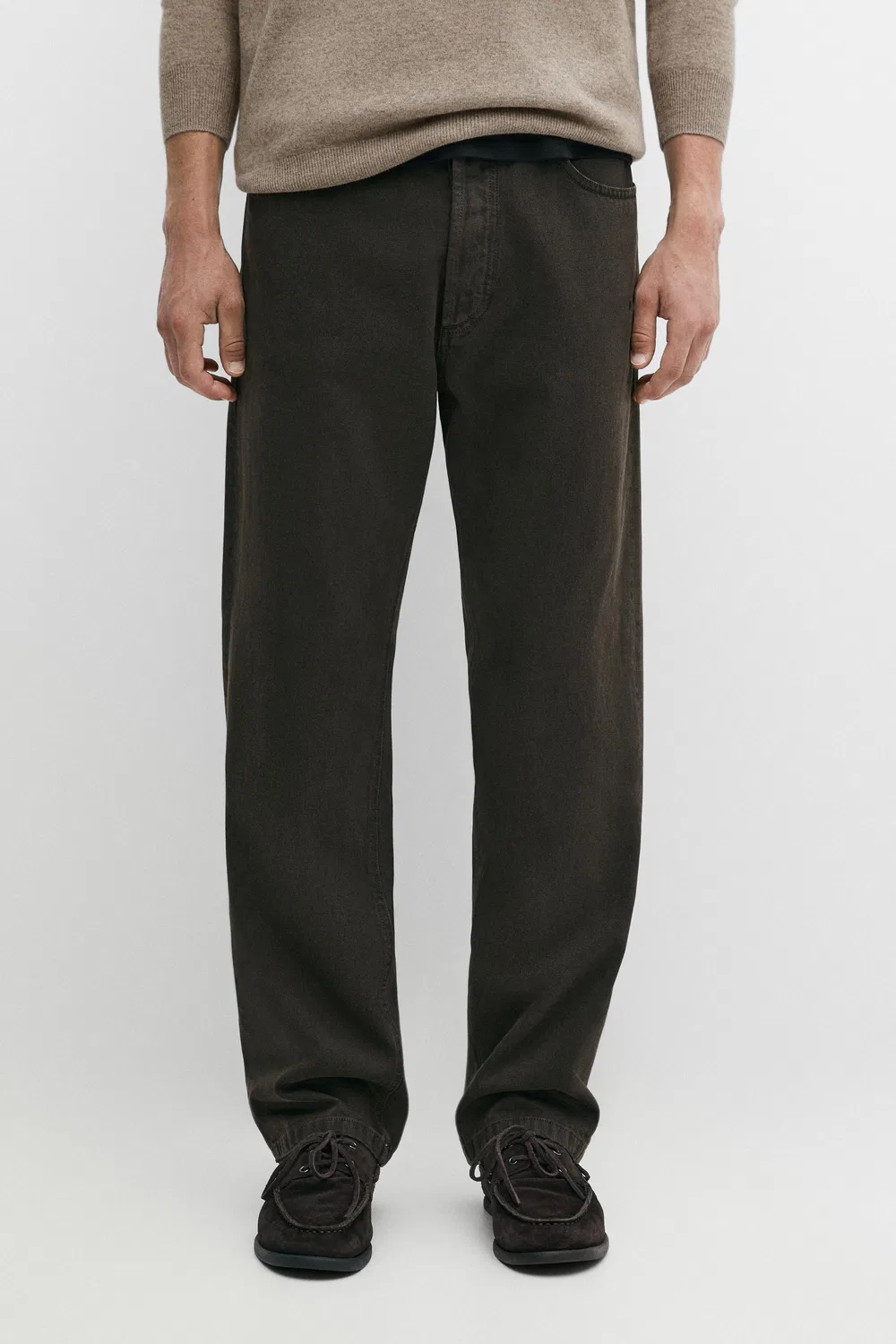 Джинсы Massimo Dutti Tapered Fit, шоколадный