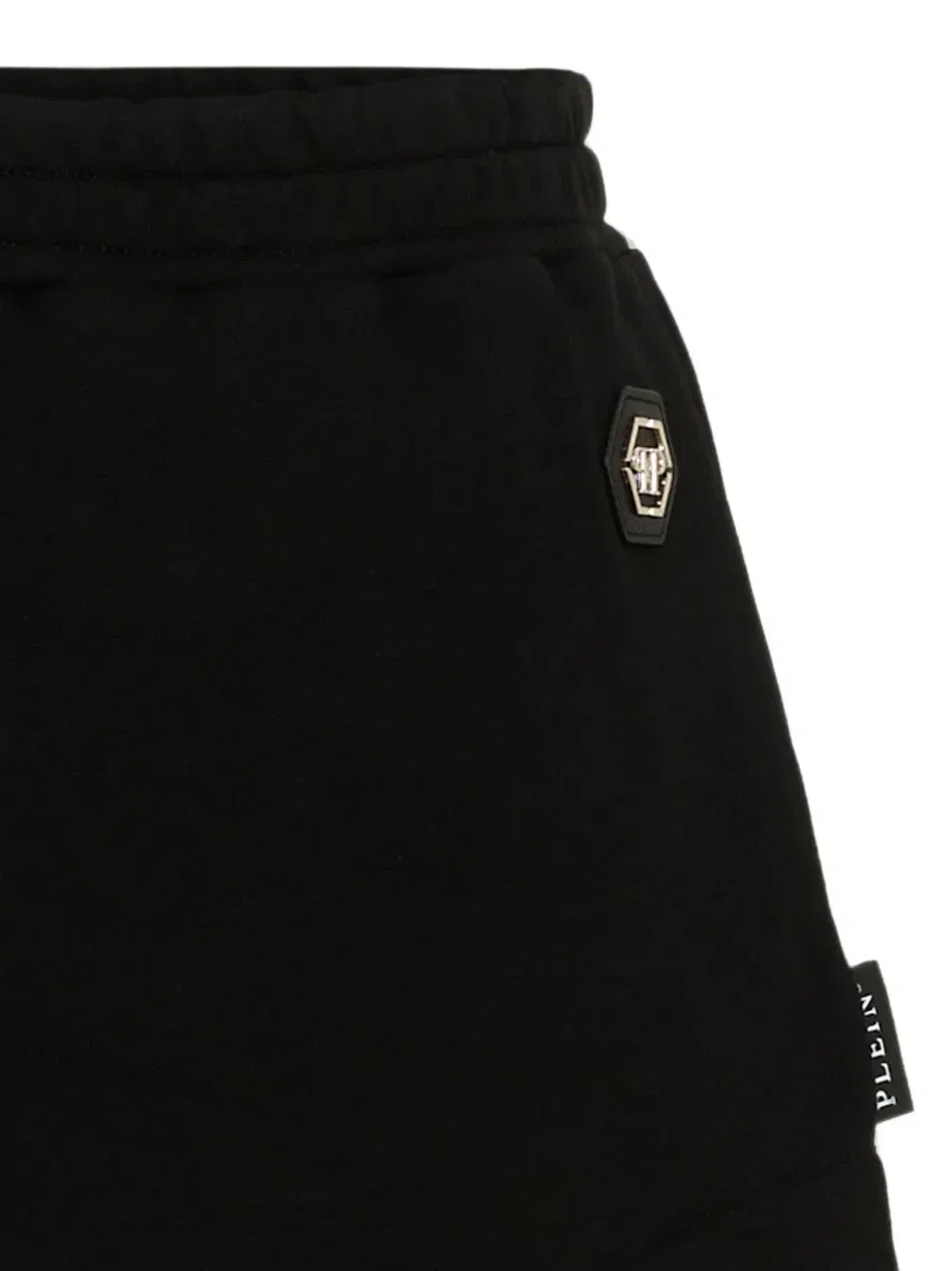 Юбка с изогнутым подолом и логотипом Philipp Plein Junior, черный — фото 3