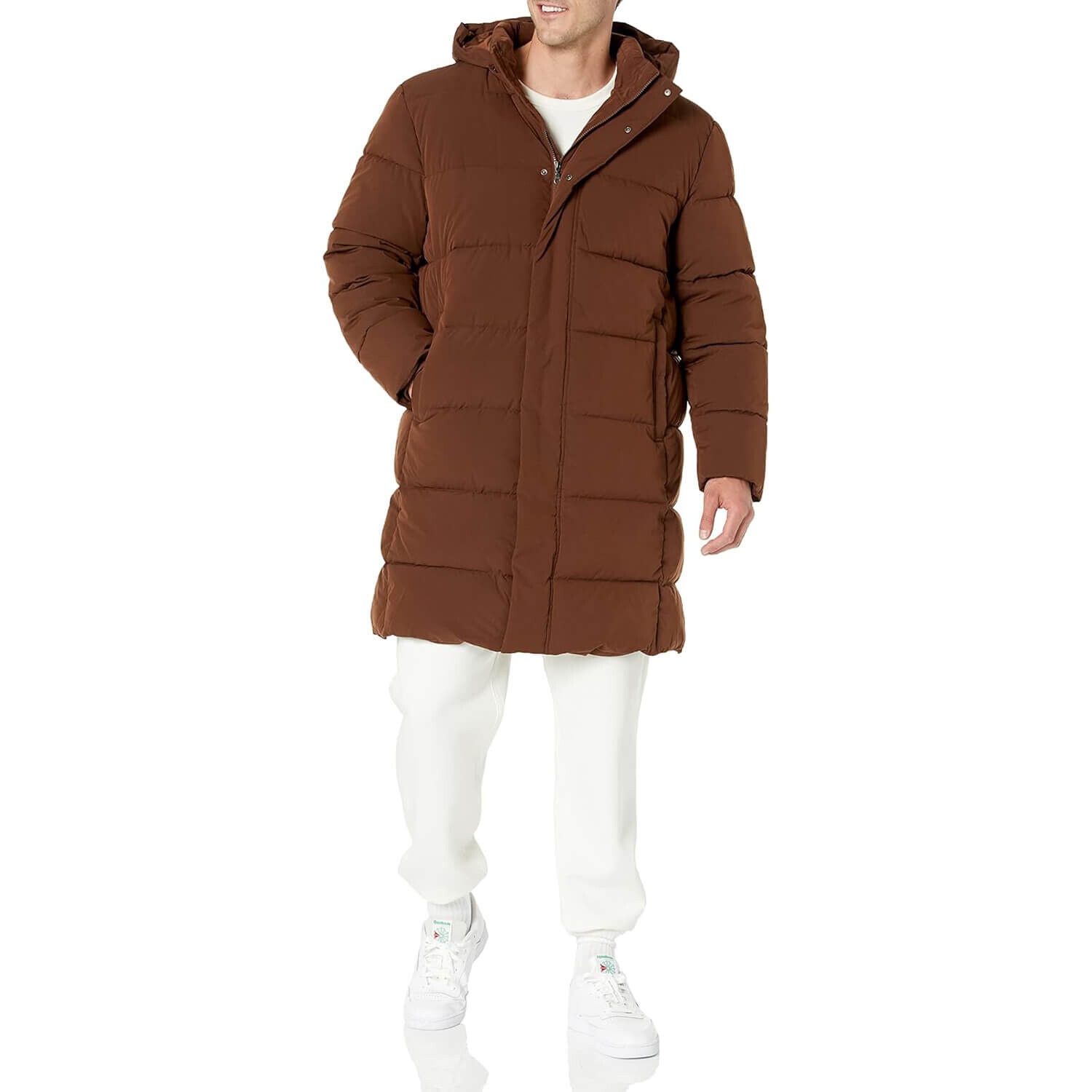 

Куртка Amazon Essentials Recycled Polyester Hooded Long, темно-коричневый