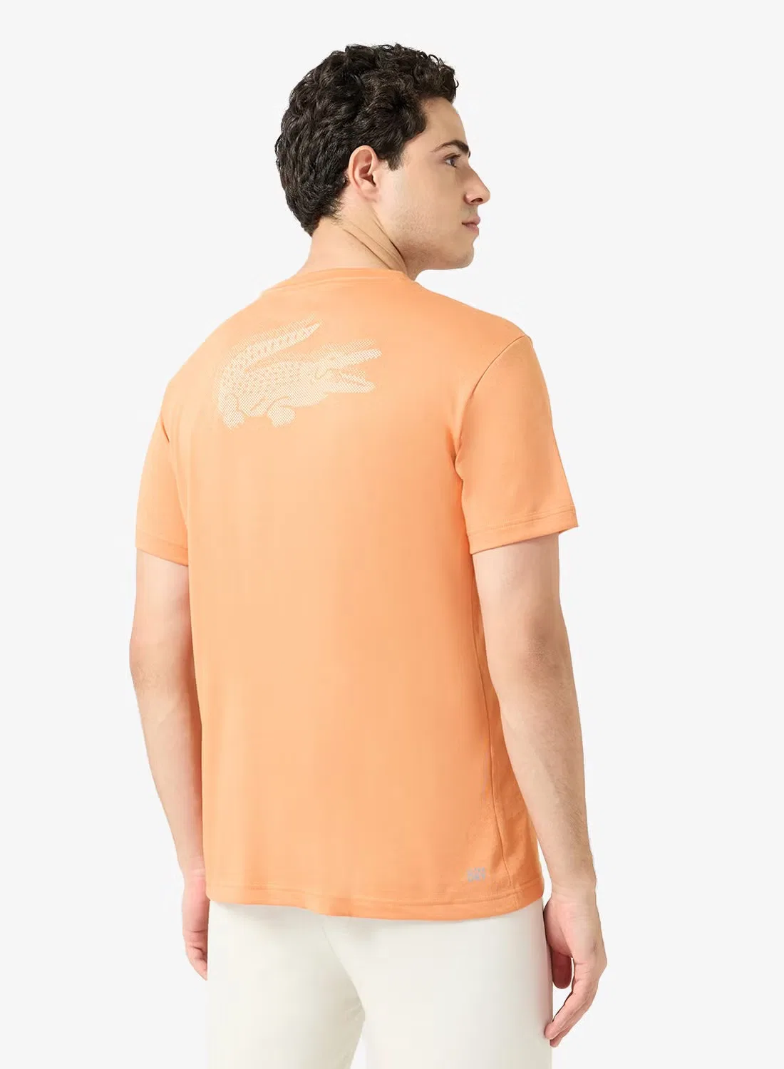 Футболка с высоким воротом Lacoste, персиковый — фото 2