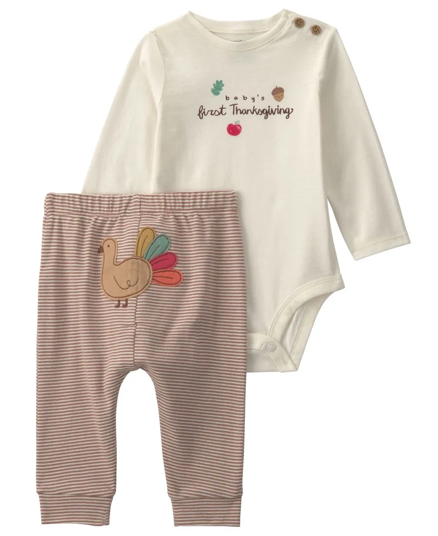 Комплект боди и штанов для малышей Baby's First Thanksgiving Carter's, Brown/Cream