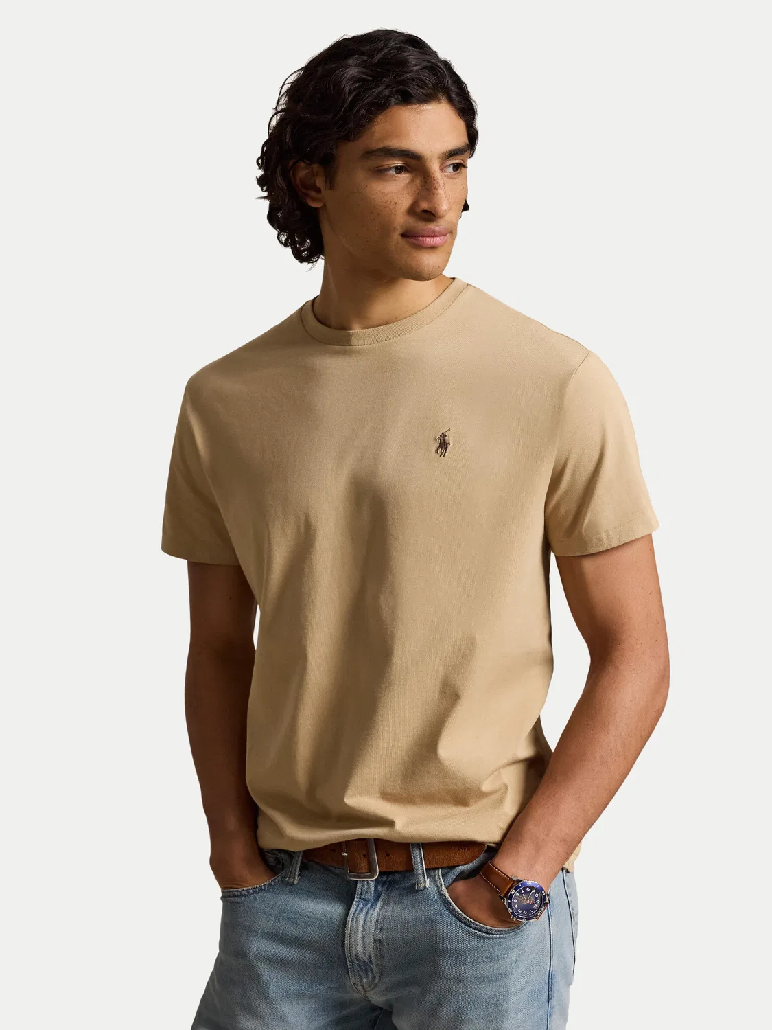 Мужская футболка стандартного кроя Polo Ralph Lauren, светло-коричневый