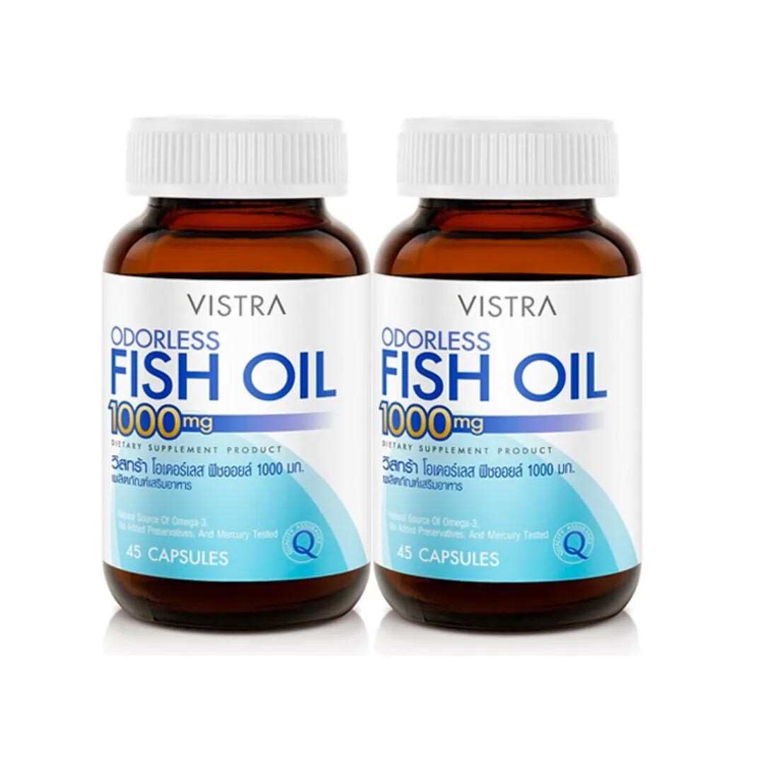

Рыбий жир Vistra Odorless Fish Oil 1000 мг, 2 банки по 45 капсул