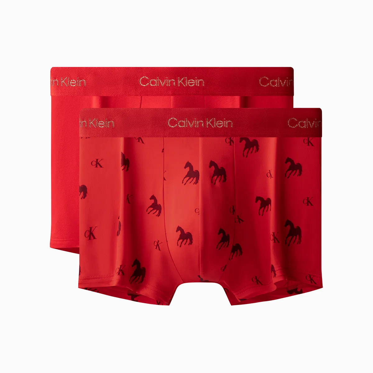 Мужские боксеры с подарочной сумкой, Calvin Klein, Carmine/Li Ji Red — фото 3