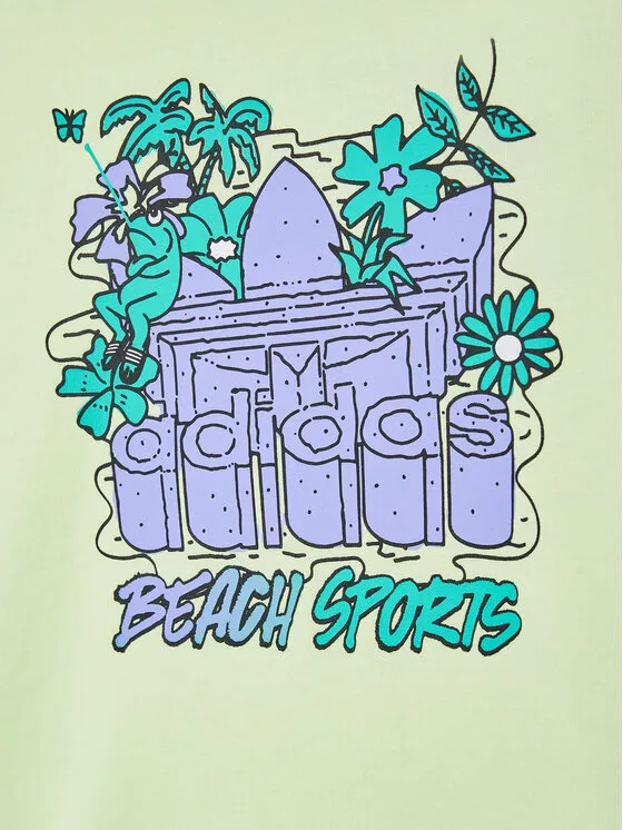 Футболка regular fit Graphic Stoked Beach Adidas, желтый — фото 3