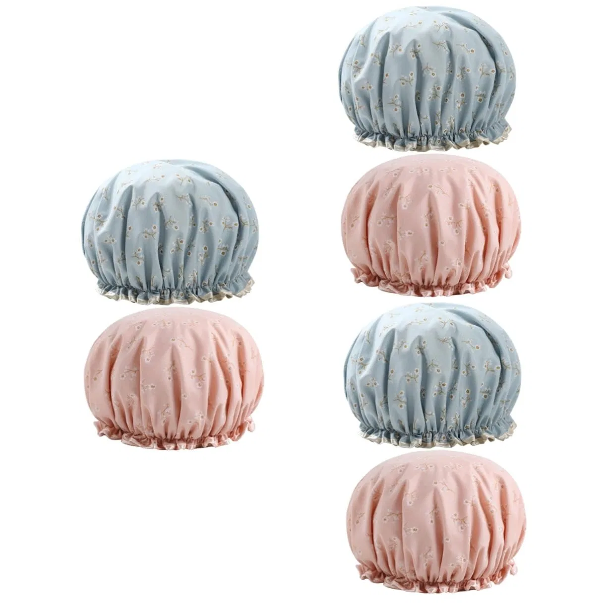 Двойная шапочка для душа, DOITOOL, 6 шт., 27x11x3 см, Blau+Rosa
