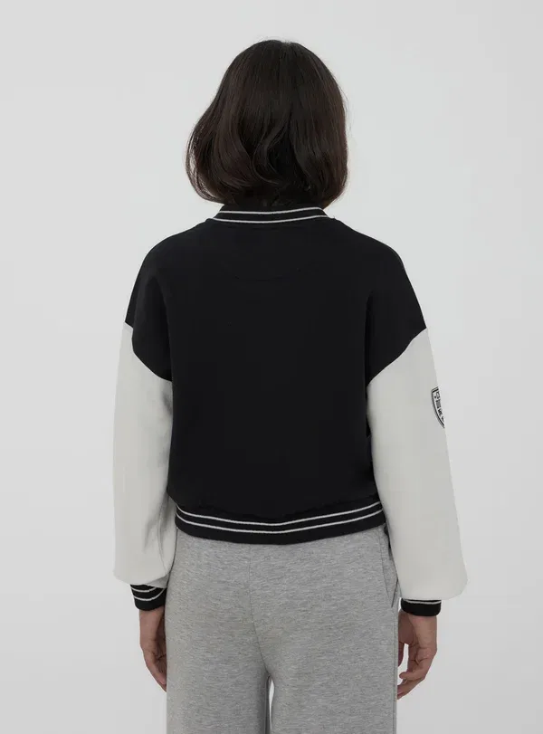 Куртка хлопковая Bomber jacket Terranova, черный — фото 3