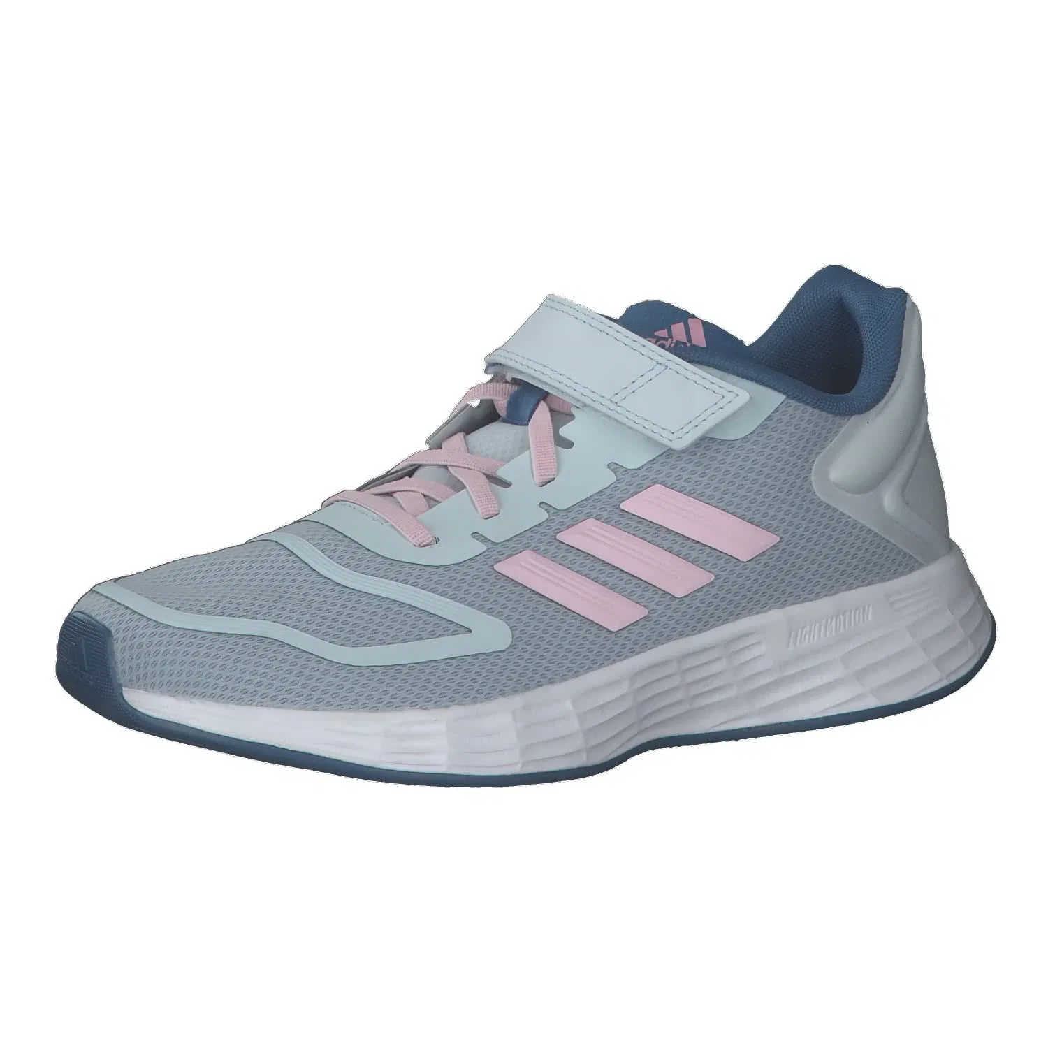 Детские кроссовки для мальчиков с принтом Adidas, Blue Tint S18 Light Pink Altered Blue