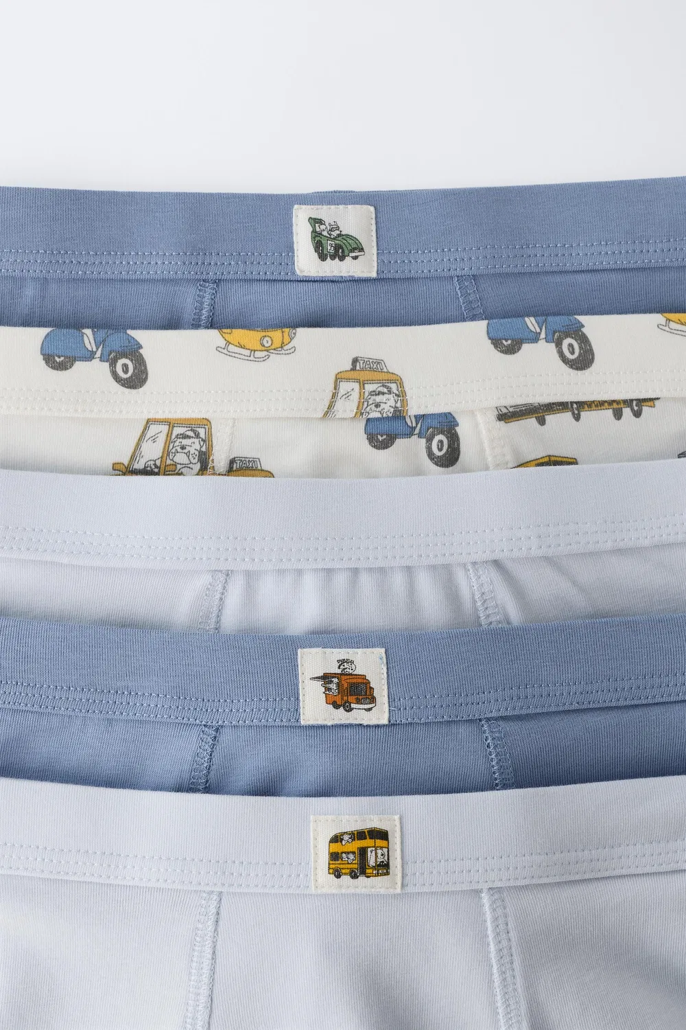 2-6 лет / Набор из 5 трусов-боксеров с автомобильным принтом ZARA, Blue — фото 2