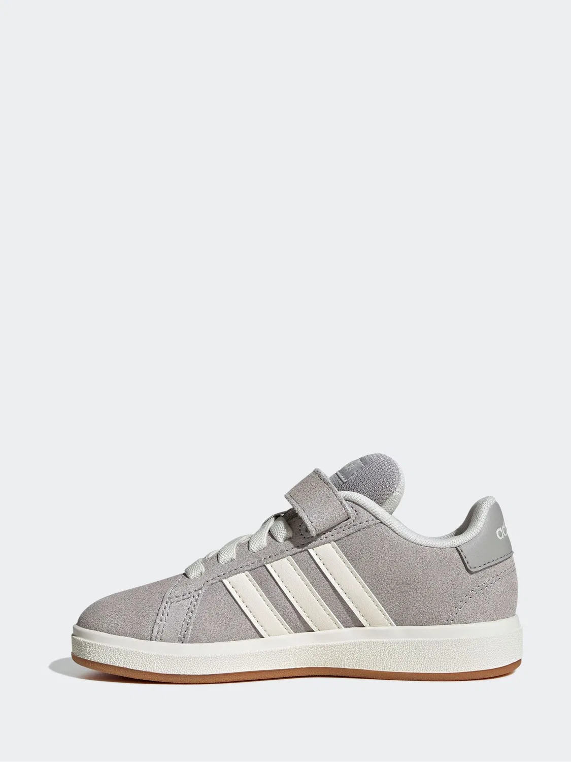 Кроссовки на эластичных шнурках adidas Grand Court 00s, серые — фото 3