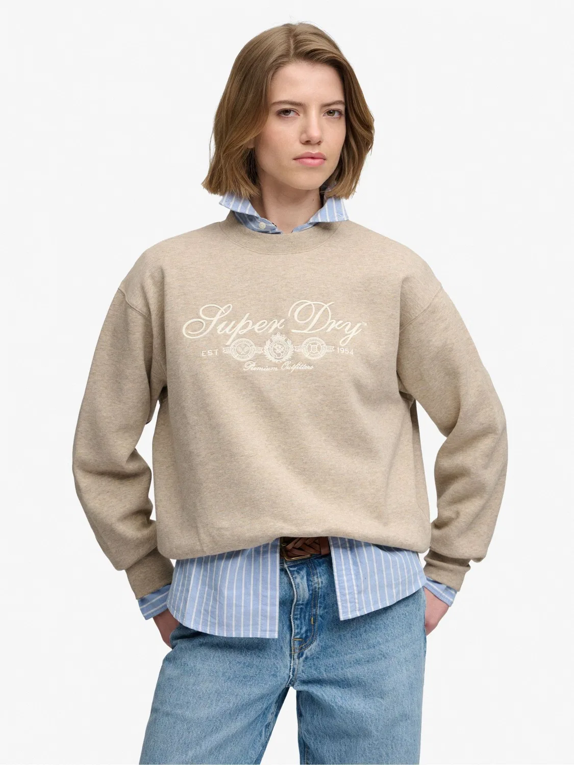 Свитшот Country Club Superdry, коричневый — фото 2