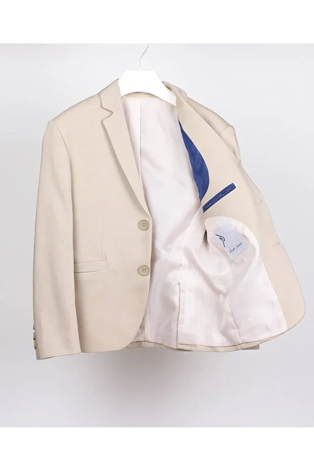 Детский пиджак для мальчиков однобортный Doctor Junior, Beige — фото 2