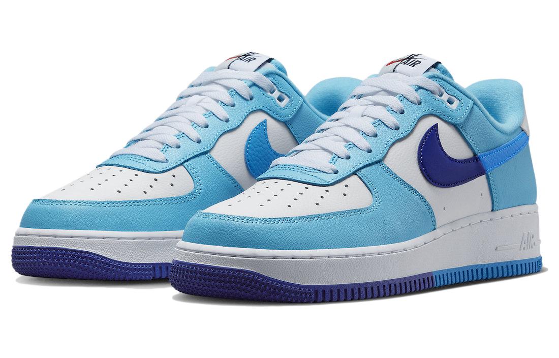 Кроссовки Nike Air Force 1 Low '07 LV8, белый/голубой — фото 3