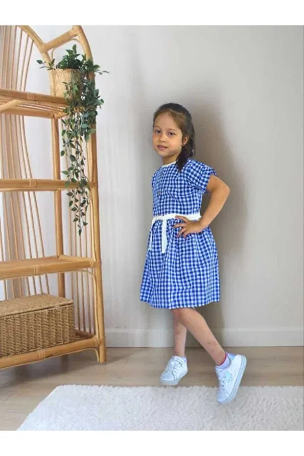 Детское платье для девочек с принтом Doce Elegante, Blue