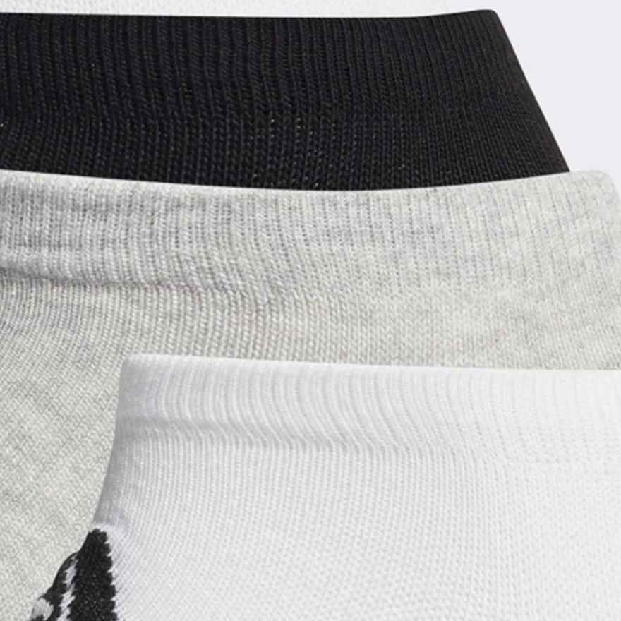 Детские носки-невидимки, набор из 6 пар, Adidas, Black White Gray — фото 4